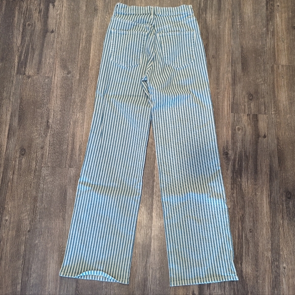Free People sz. 27 blue/white striped straight leg jeans - Picture 9 of 9